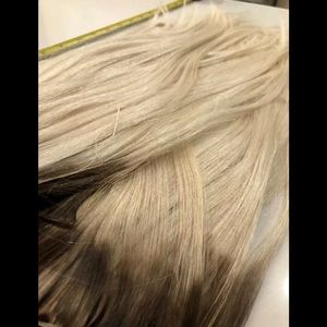 NBR hand tied hair extensions blonde